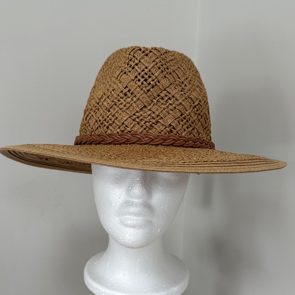 NWT Panama Jack Cognac Brown Woven Hat - Picture 2 of 9